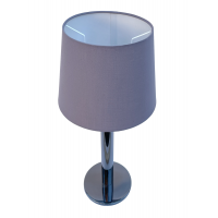 Srebrna lampa stołowa vintage z chromowanego metalu